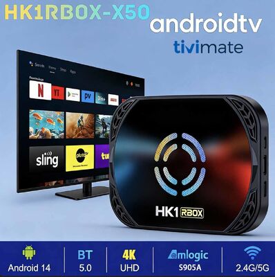 OEM Hk1 Rbox X50 Android 14 Smart Tv Box 4k Wifi 6 Wielojęzyczne Pudełko