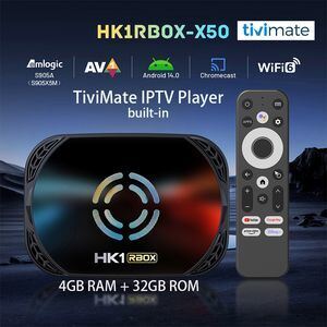 شراء صندوق تلفزيون أندرويد واي فاي 6 رباعي النواة بدقة 4K مع تيفيميت آي بي تي في تصنيع عبر الإنترنت