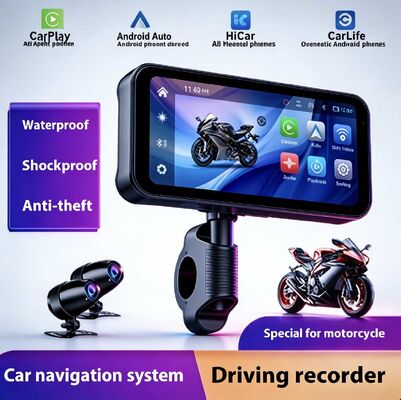 kupować Wysokoczuły motocyklowy tachograf z ekranem dotykowym i kompatybilnością z CarPlay produkcja online