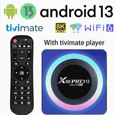 acheter Multilingue X88 PRO Android13 TV Box 8K Ultra HD Set Top Box Connectivité à haute vitesse fabrication en ligne