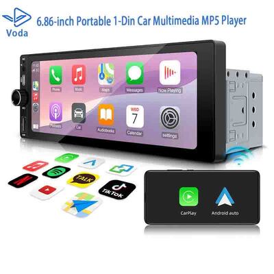 comprare Voda 1 Din 6.86 pollici touchscreen multimediale radio auto con Android Auto e Carplay fabbricazione online